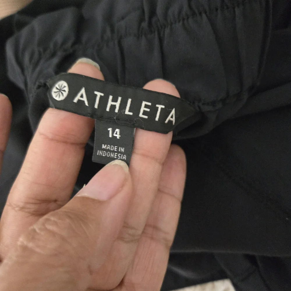 Athleta Black Joggers with Moisture-Wicking Fabric